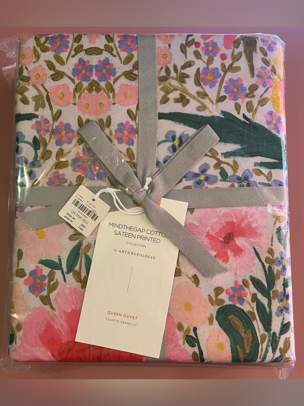 Anthropologie MINDTHEGAP Cotton Sateen Printed Duvet Cover & Shams, Susie Q - Picture 6 of 8